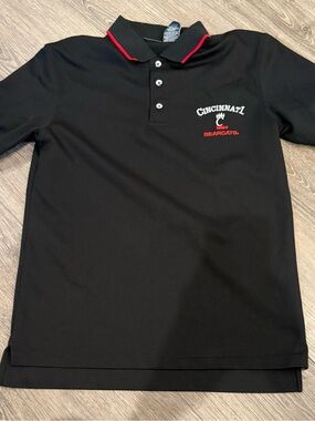 Active USA Black Polyester Polo